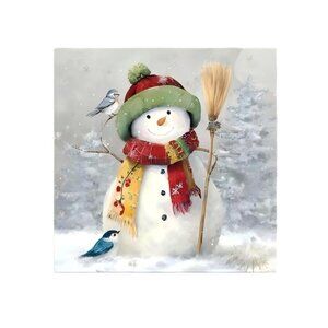 Winter Xmas Unframed Canvas Wall Art 16" X 16"